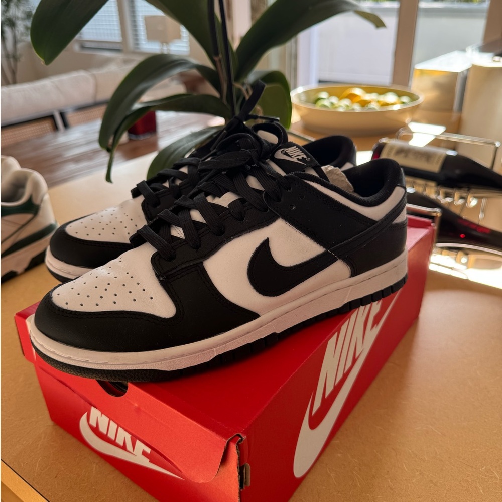 Nike Unisex Black and White Dunk Sneakers
